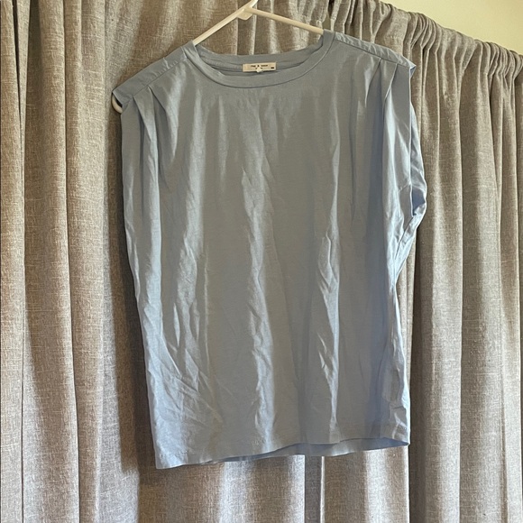 rag & bone Tops - rag & bone Pale Blue Crewneck Tee
